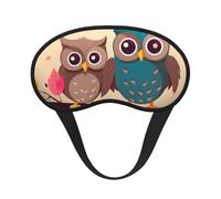 Masque de sommeil motif hiboux pour femmes et hommes, masque pour les yeux pour dormir, masque de sommeil bloquant la lumière avec sangle élastique, bandeau pour les yeux pour la sieste en avion, ca