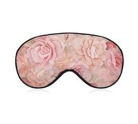 Masque de sommeil motif roses et fleurs pour homme et femme avec sangle réglable - Masque occultant doux et respirant - Antidérapant - Essentiels de voyage