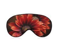 Masque de sommeil motif tournesol rouge, masque pour les yeux bloquant la lumière, confortable et doux, couverture des yeux avec bande élastique, convient pour les hommes et les femmes, convient pour