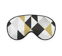Masque de sommeil motif triangle géométrique abstrait oeil cache-oeil avec couverture de sangle élastique dormir pour hommes femmes enfants