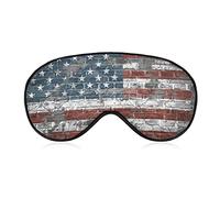 Masque de sommeil mural drapeau américain vintage bandeau pour dormir couvre-masque pour les yeux occultant élastique pour une nuit complète de voyage et de sieste