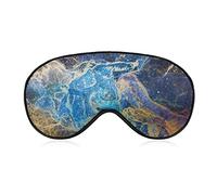 Masque de sommeil Nébuleuse Aquarelle Marbre Masque pour les Yeux Bandeau avec Sangle Réglable Ciel de Nuit Coloré Couverture Douce pour les Yeux pour Blocage des Lumières