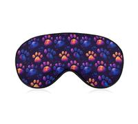Masque de sommeil néon motif patte de chien, masque de sommeil occultant doux, bandeau pour les yeux, idéal pour une sieste profonde en voyage.