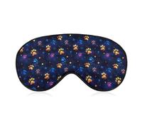 Masque de sommeil néon motif patte de chien, masque de sommeil occultant doux, bandeau pour les yeux, idéal pour une sieste profonde en voyage.
