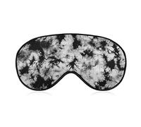 Masque de sommeil noir à imprimé colorant avec les yeux bandés pour dormir Couverture élastique de masque pour les yeux occultant pour une nuit complète de voyage et de sieste