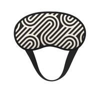 Masque de sommeil noir à texture incurvée, polyester doux, anti-lumière, élégant, convient pour les hommes et les femmes, pour le travail quotidien et les voyages en plein air.
