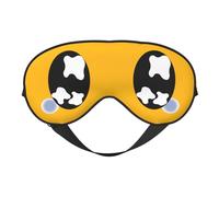 Masque de sommeil noir avec yeux tristes et larmoyants, bandeau de nuit, doux et sans pression, avec sangle élastique, pour la maison, les voyages, le bureau, la sieste et le yoga.