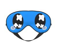 Masque de sommeil noir avec yeux tristes et larmoyants, bandeau de nuit, doux et sans pression, avec sangle élastique, pour la maison, les voyages, le bureau, la sieste et le yoga.