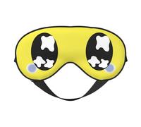 Masque de sommeil noir avec yeux tristes et larmoyants, bandeau de nuit, doux et sans pression, avec sangle élastique, pour la maison, les voyages, le bureau, la sieste et le yoga.