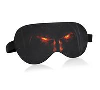 Masque de sommeil noir « Diable Eyes » doux et rafraîchissant pour dormir avec sangle élastique, bandeau de nuit pour femmes et hommes, idéal pour les voyages