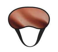 Masque de sommeil noir en cuir de vache marron pour dormir en avion, masque de sommeil en polyester pour la maison et les voyages