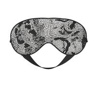 Masque de sommeil noir et blanc avec imprimé peau de serpent en soie pour les yeux - Bandeau élastique pour les yeux de nuit - Pour la sieste de voyage - Pour homme et femme