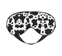 Masque de sommeil noir et blanc en forme de vache - Blocage de la lumière - Cadeau essentiel pour homme et femme