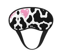 Masque de sommeil noir et blanc imprimé vache au lait bloquant la lumière, doux et confortable pour les yeux de nuit pour homme et femme pour dormir, voyage, travail de nuit