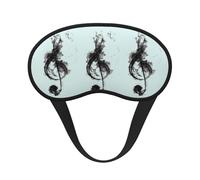 Masque de sommeil noir fumé avec bandeau élastique pour les yeux en satin doux pour homme et femme