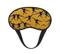 Masque de sommeil noir Gibbon à imprimé singe bloquant la lumière, doux et confortable pour les yeux de nuit pour homme et femme, pour dormir, voyage, travail de nuit