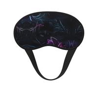 Masque de sommeil noir mystère occultant avec bande élastique qui s'adapte à toutes les formes de tête, idéal pour les voyages, le bureau et le travail de nuit