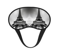 Masque de sommeil noir Paris Tour Eiffel pour adultes occultant, masque confortable bloquant la lumière pour les voyages, le yoga
