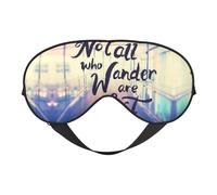 Masque de sommeil « Not All Those Who Wander are Lost » - Masque de sommeil double face pour homme et femme - Occultant pour dormir et voyager