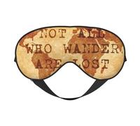 Masque de sommeil « Not All Those Who Wander are Lost2 » - Masque de sommeil double face pour homme et femme - Occultant pour dormir et voyager
