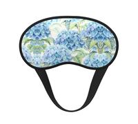 Masque de sommeil occultant à imprimé aquarelle hortensia - Masque contour des yeux, parfait pour les voyages, la méditation et une utilisation nocturne