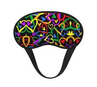 Masque de sommeil occultant à imprimé arc-en-ciel Gay Pride - Couverture des yeux pour les personnes dormant sur le côté, doux et confortable, parfait pour les voyages, la méditation