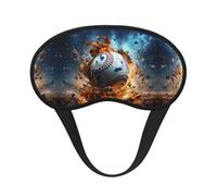 Masque de sommeil occultant à imprimé baseball chaud - Couvre-yeux confortable, réglable, parfait pour les voyages, la méditation et le camping
