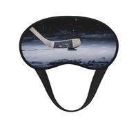 Masque de sommeil occultant à imprimé bâton de hockey - Cache-les yeux profilé, parfait pour les voyages, la méditation et une utilisation de nuit