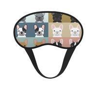 Masque de sommeil occultant à imprimé bouledogue français - Couverture des yeux pour dormeur latéral, doux et confortable, parfait pour les voyages, la méditation