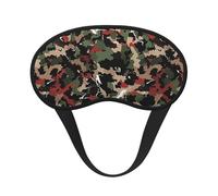 Masque de sommeil occultant à imprimé camouflage pour homme et femme, masque pour les yeux zéro pression oculaire pour les voyages et le sommeil tout autour