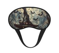 Masque de sommeil occultant à imprimé chapeau de sorcière pour femmes et hommes, masque pour les yeux zéro pression oculaire pour les voyages et tout le sommeil