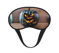 Masque de sommeil occultant à imprimé chauve-souris et citrouille d'Halloween - Couverture des yeux pour dormeur latéral, doux et confortable, parfait pour les voyages, la méditation