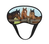 Masque de sommeil occultant à imprimé cheval - Masque contour des yeux, parfait pour les voyages, la méditation et une utilisation nocturne