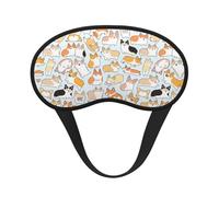 Masque de sommeil occultant à imprimé chien - Couverture des yeux pour dormeurs sur le côté, doux et confortable, parfait pour les voyages, la méditation