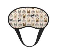 Masque de sommeil occultant à imprimé chien français - Couverture des yeux pour dormeur latéral, doux et confortable, parfait pour les voyages, la méditation