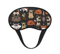 Masque de sommeil occultant à imprimé corgi pour chien - Couverture des yeux pour dormir sur le côté, doux et confortable, parfait pour les voyages, la méditation