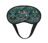 Masque de sommeil occultant à imprimé d'animaux verts - Couverture des yeux pour dormeur latéral, doux et confortable, parfait pour les voyages, la méditation