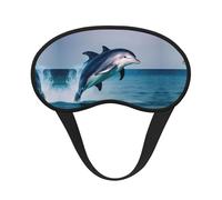 Masque de sommeil occultant à imprimé dauphin mignon - Couverture des yeux pour dormeur latéral, doux et confortable, parfait pour les voyages, la méditation