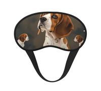 Masque de sommeil occultant à imprimé de chien Beagle pour homme et femme, masque pour les yeux zéro pression oculaire pour les voyages et le sommeil tout autour