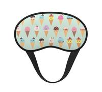 Masque de sommeil occultant à imprimé de cônes de crème glacée - Couverture des yeux pour les personnes dormant sur le côté, doux et confortable, parfait pour les voyages, la méditation