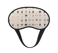 Masque de sommeil occultant à imprimé de race de chien - Couverture des yeux pour dormeur latéral, doux et confortable, parfait pour les voyages, la méditation