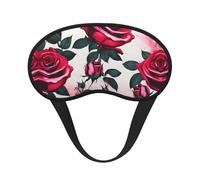 Masque de sommeil occultant à imprimé de roses en fleurs - Couverture des yeux pour les personnes dormant sur le côté, doux et confortable, parfait pour les voyages, la méditation