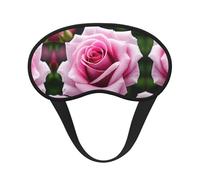 Masque de sommeil occultant à imprimé de roses roses - Couverture des yeux pour dormeurs sur le côté, doux et confortable, parfait pour les voyages, la méditation