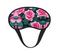 Masque de sommeil occultant à imprimé de roses roses - Couverture des yeux pour les personnes dormant sur le côté, doux et confortable, parfait pour les voyages, la méditation