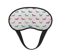 Masque de sommeil occultant à imprimé de teckel mignon - Couverture des yeux pour dormeur latéral, doux et confortable, parfait pour les voyages, la méditation