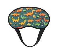 Masque de sommeil occultant à imprimé dinosaure - Couverture des yeux pour dormeur latéral - Doux et confortable - Parfait pour les voyages et la méditation