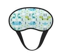 Masque de sommeil occultant à imprimé dinosaure - Couverture des yeux pour dormeur latéral - Doux et confortable, parfait pour les voyages et la méditation