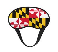 Masque de sommeil occultant à imprimé drapeau du Maryland - Couverture des yeux pour dormeur latéral, doux et confortable, parfait pour les voyages, la méditation