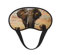 Masque de sommeil occultant à imprimé éléphant africain pour homme et femme, masque pour les yeux zéro pression oculaire pour les voyages et tout autour du sommeil
