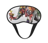 Masque de sommeil occultant à imprimé éléphant pour homme et femme, masque pour les yeux zéro pression oculaire pour les voyages et le sommeil tout autour